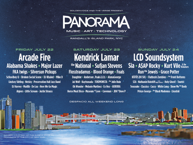 Illustration for article titled Kendrick Lamar, Arcade Fire, LCD Soundsystem to headline first Panorama Festival
